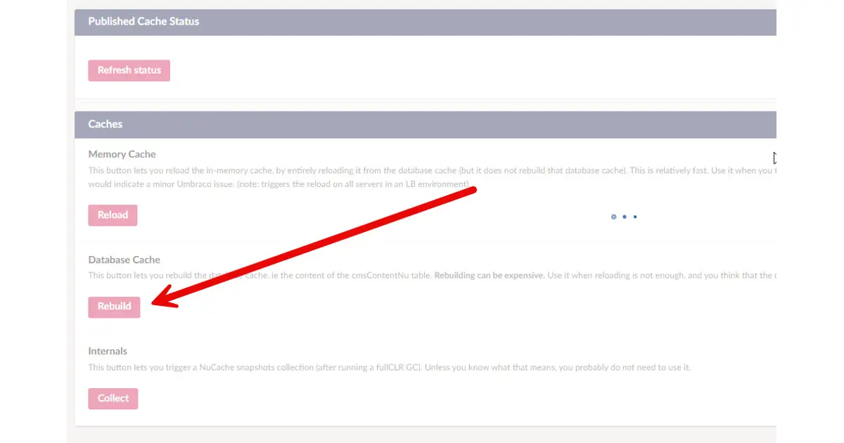 How to check Umbraco Database Cache Rebuild operation has finished