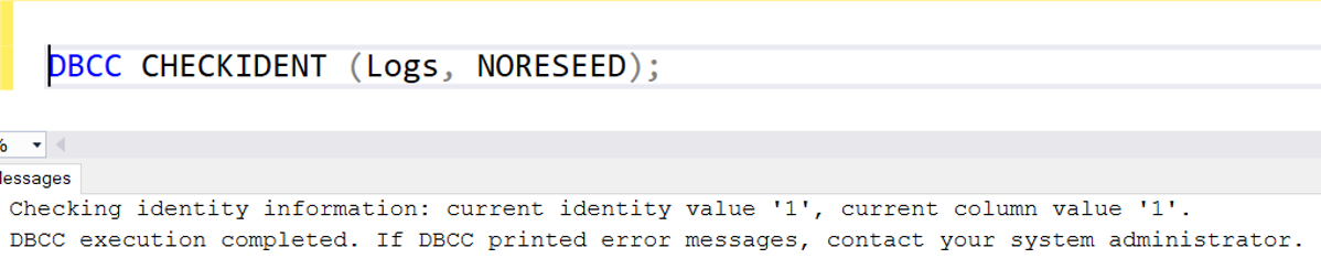 SQL Check Ident