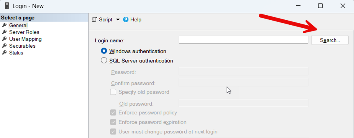 Search Login Sql Server Management Studio