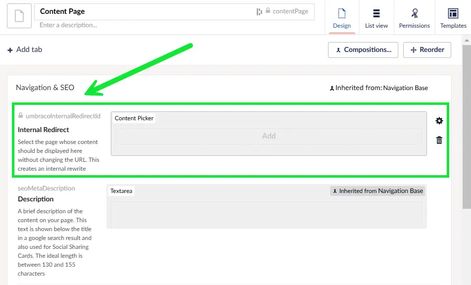 Extending Content Page Document Type with reserved property