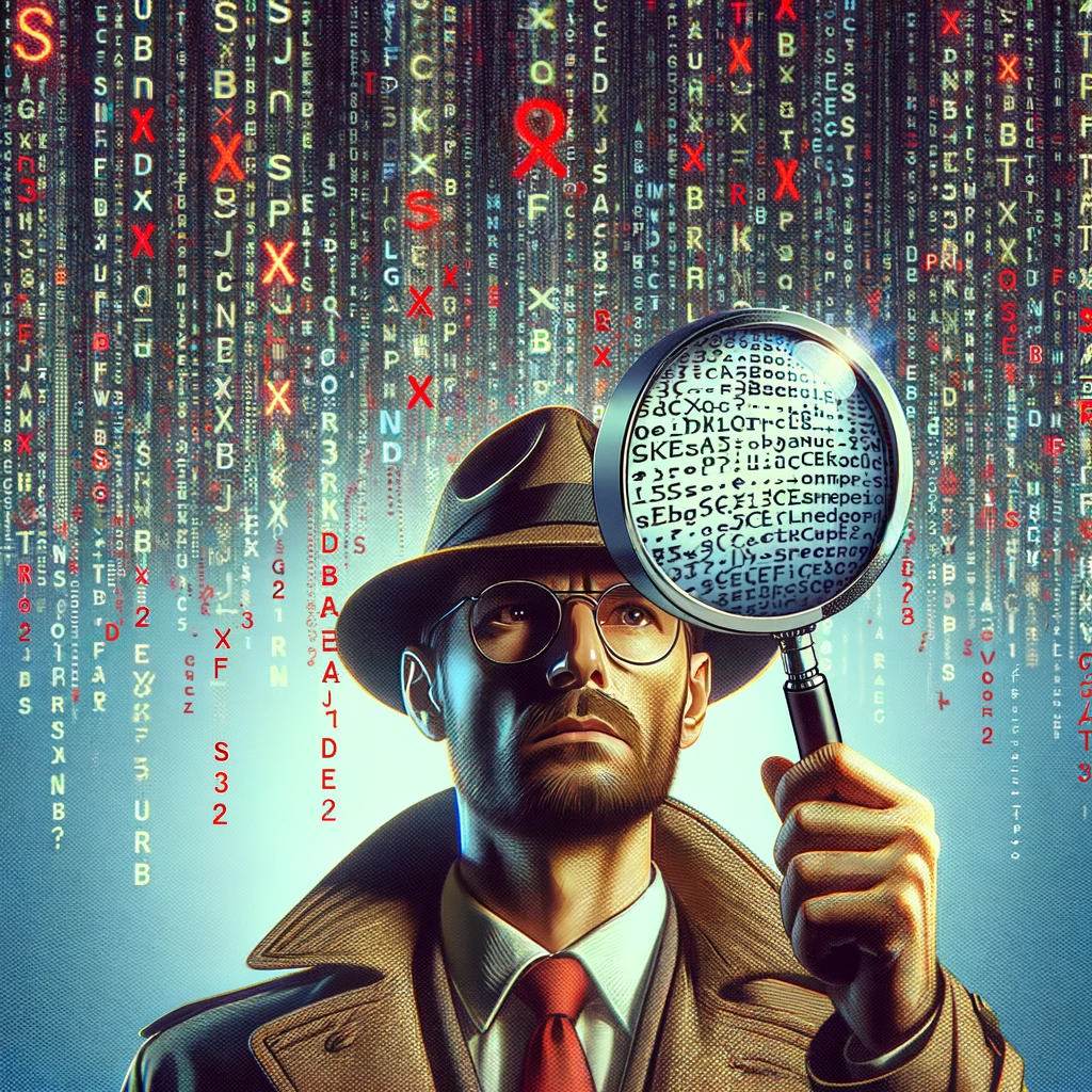 A detective solving a mystery using regular expressions