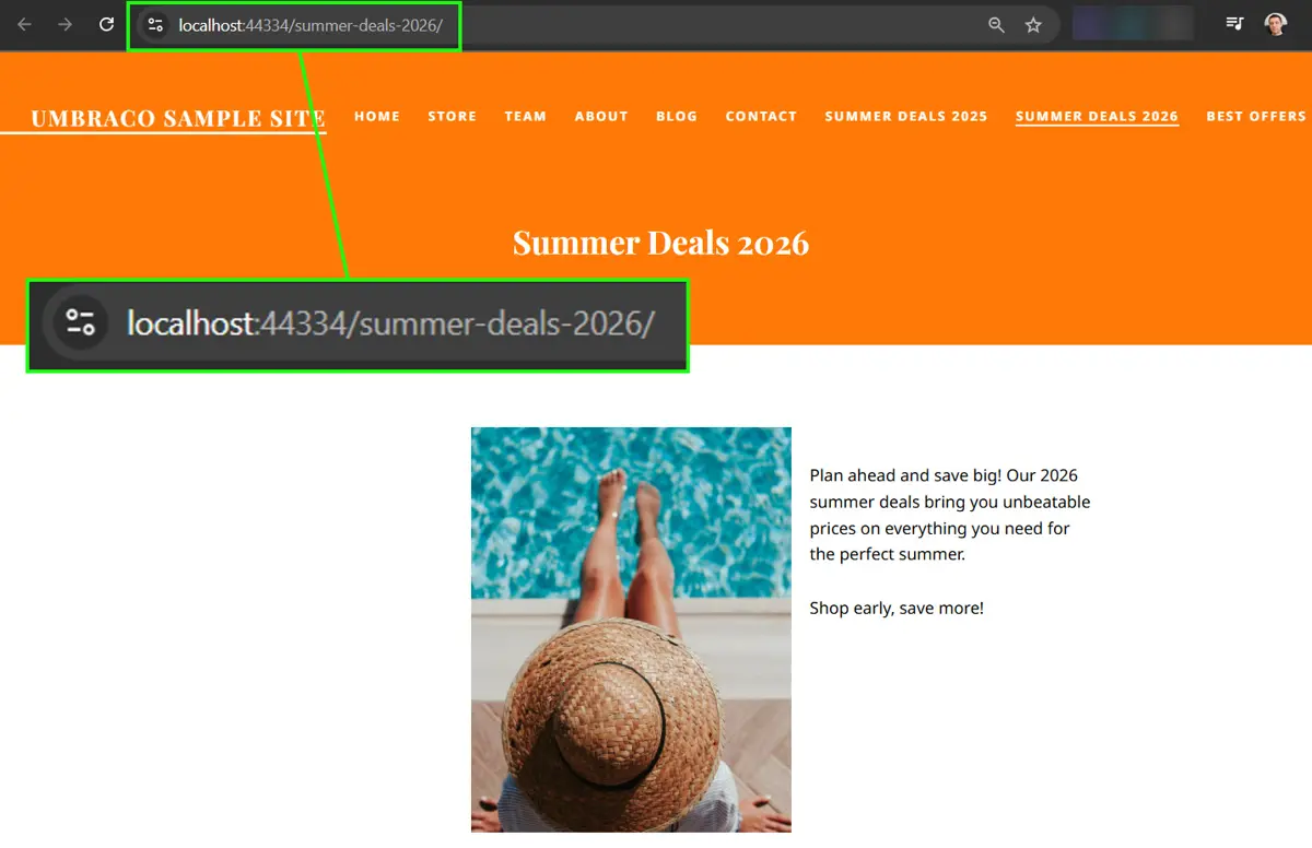 Destination content: Summer Deals 2026