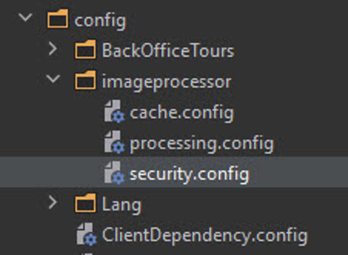 Imageprocessor security config file in Umbraco project location