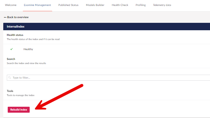Force rebuilding Examine Index via Umbraco Panel