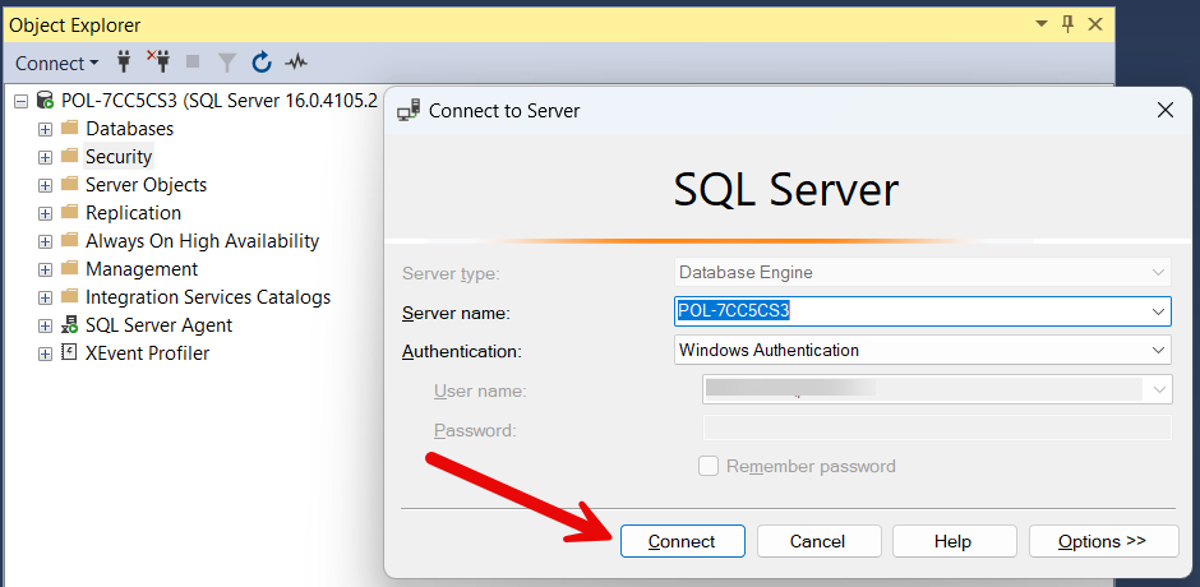 Connect To Sql Server Management Studio