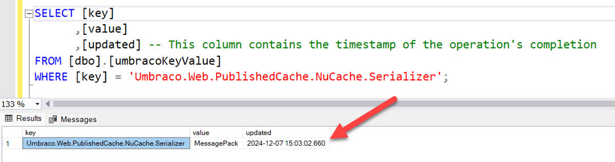 How to check Umbraco Database Cache Rebuild operation has finished