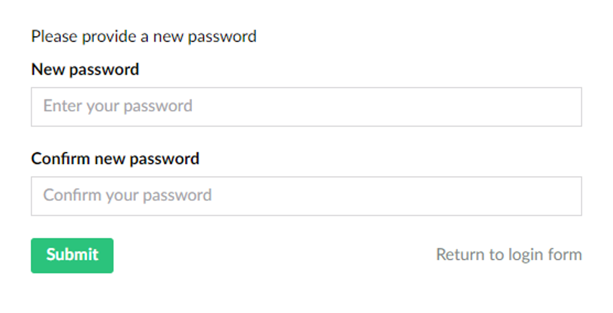 Umbraco set a new password
