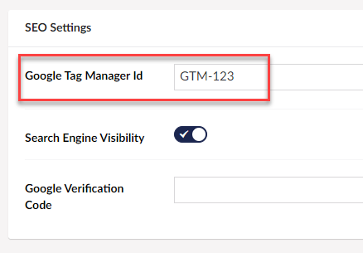 Showing googleTagManagerId field for admin role